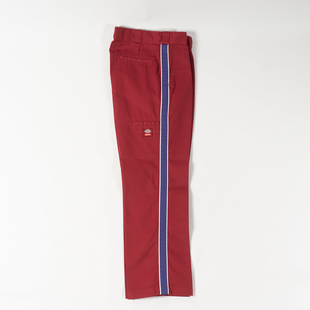 SUPREME X DICKIES STRIPE WORK PANT RED