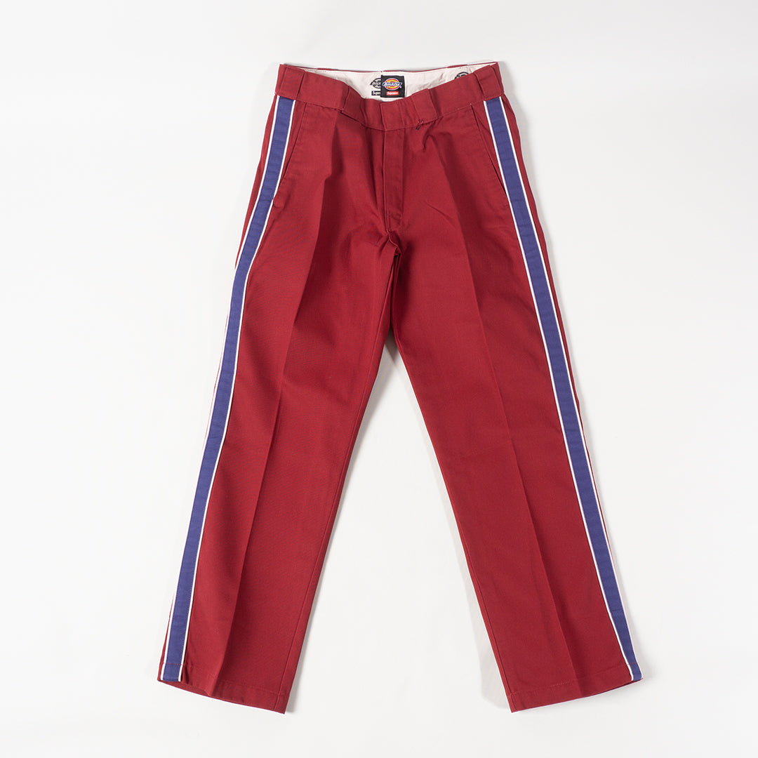 SUPREME X DICKIES STRIPE WORK PANT RED