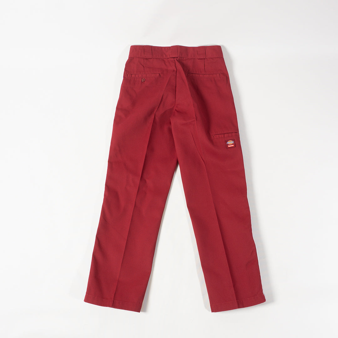 SUPREME X DICKIES STRIPE WORK PANT RED