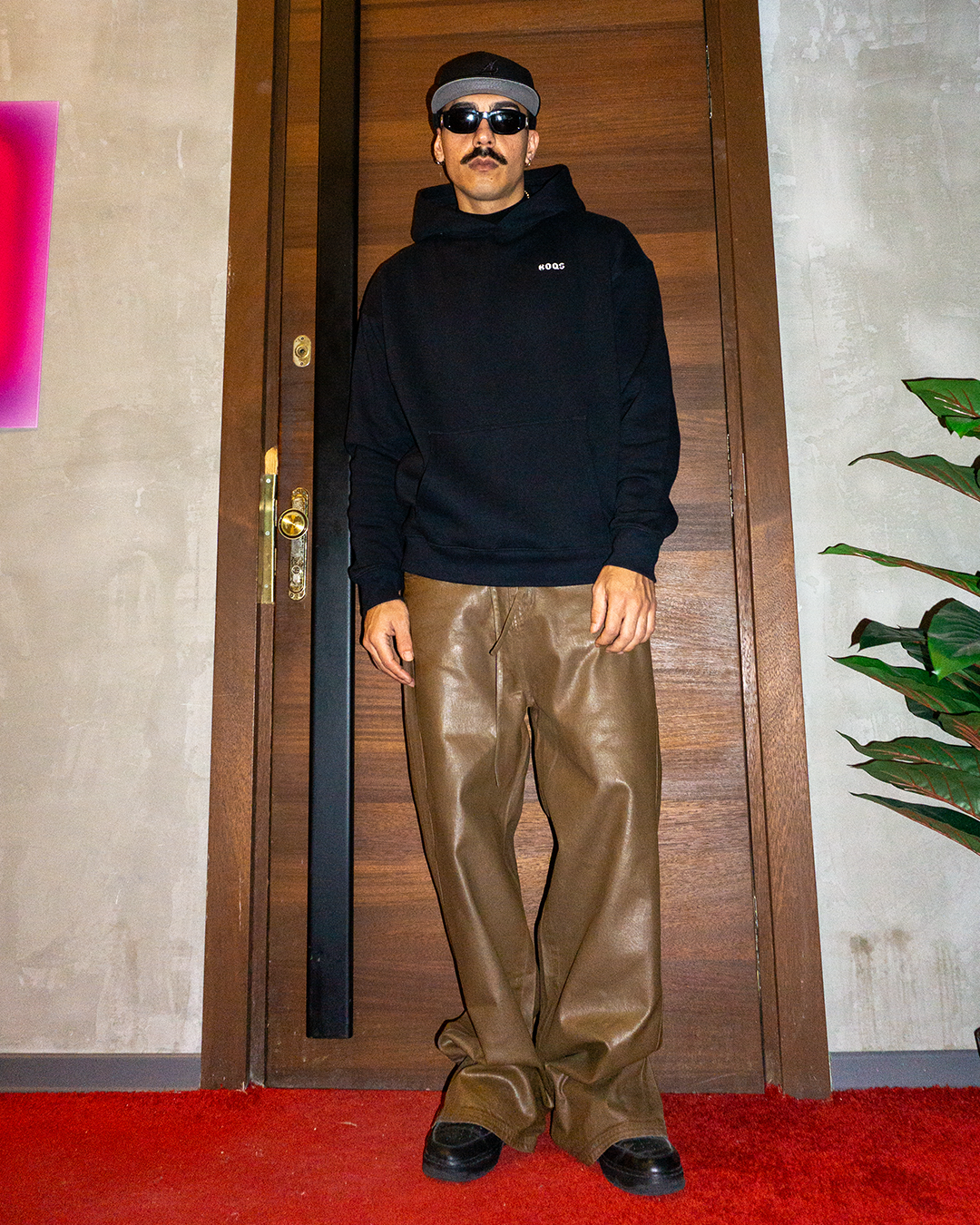 Koqs Siyah Extra Oversize Hoodie