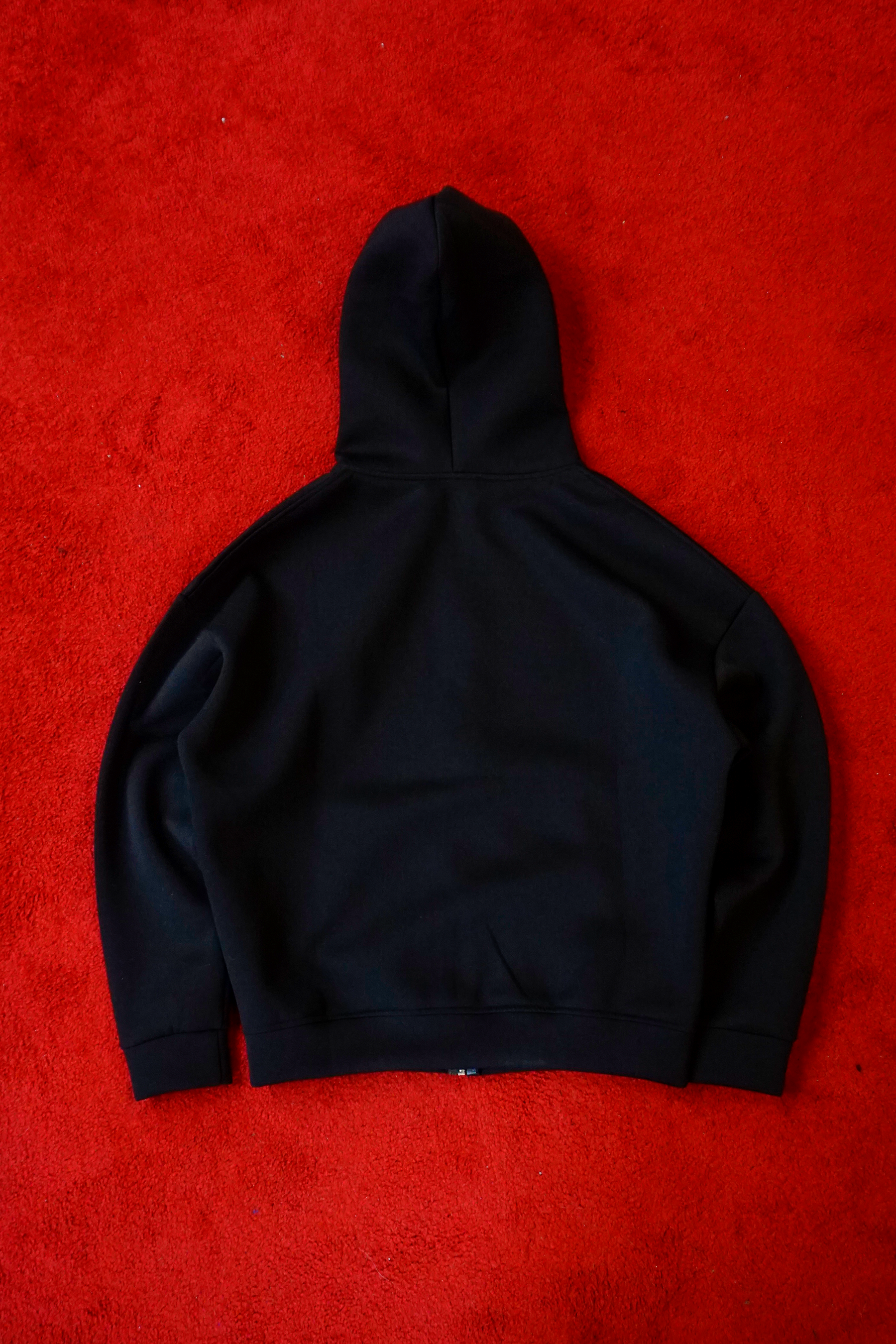 SCUBA HOODED ZIP JACKET - DARK BLACK