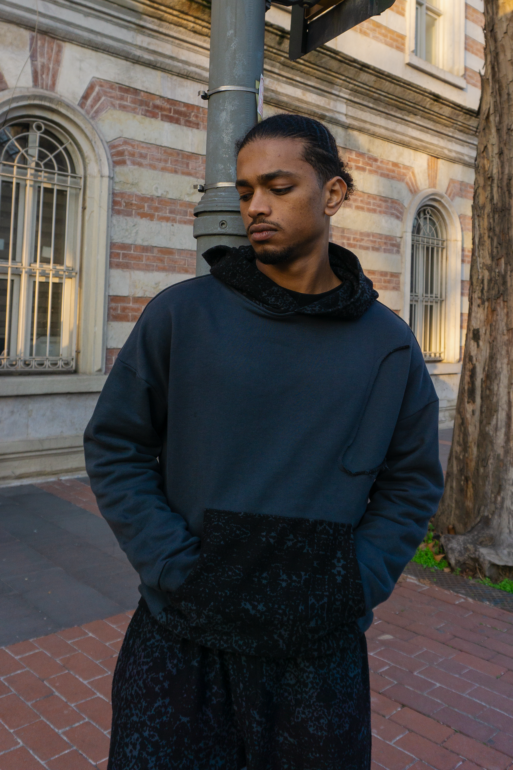 Desenli Oversize Hoodie