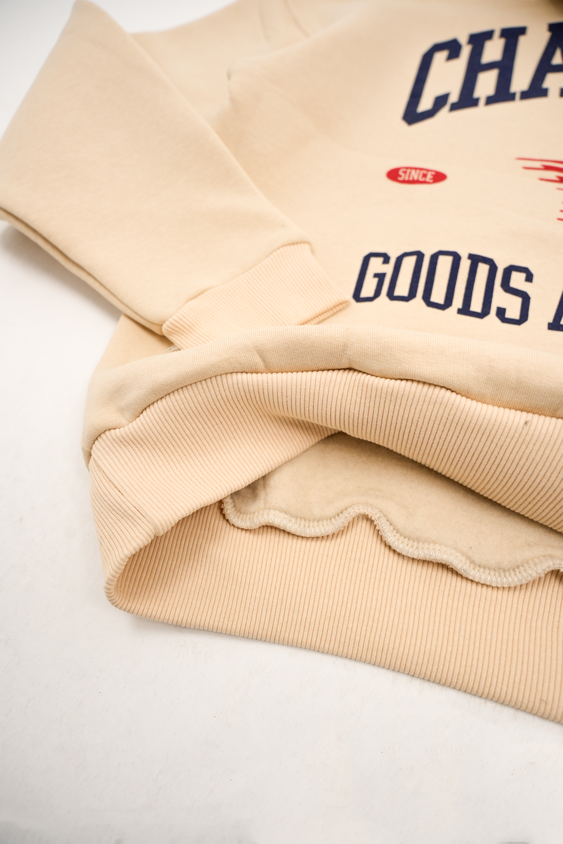 Champion Backprint Hoodie - Krem