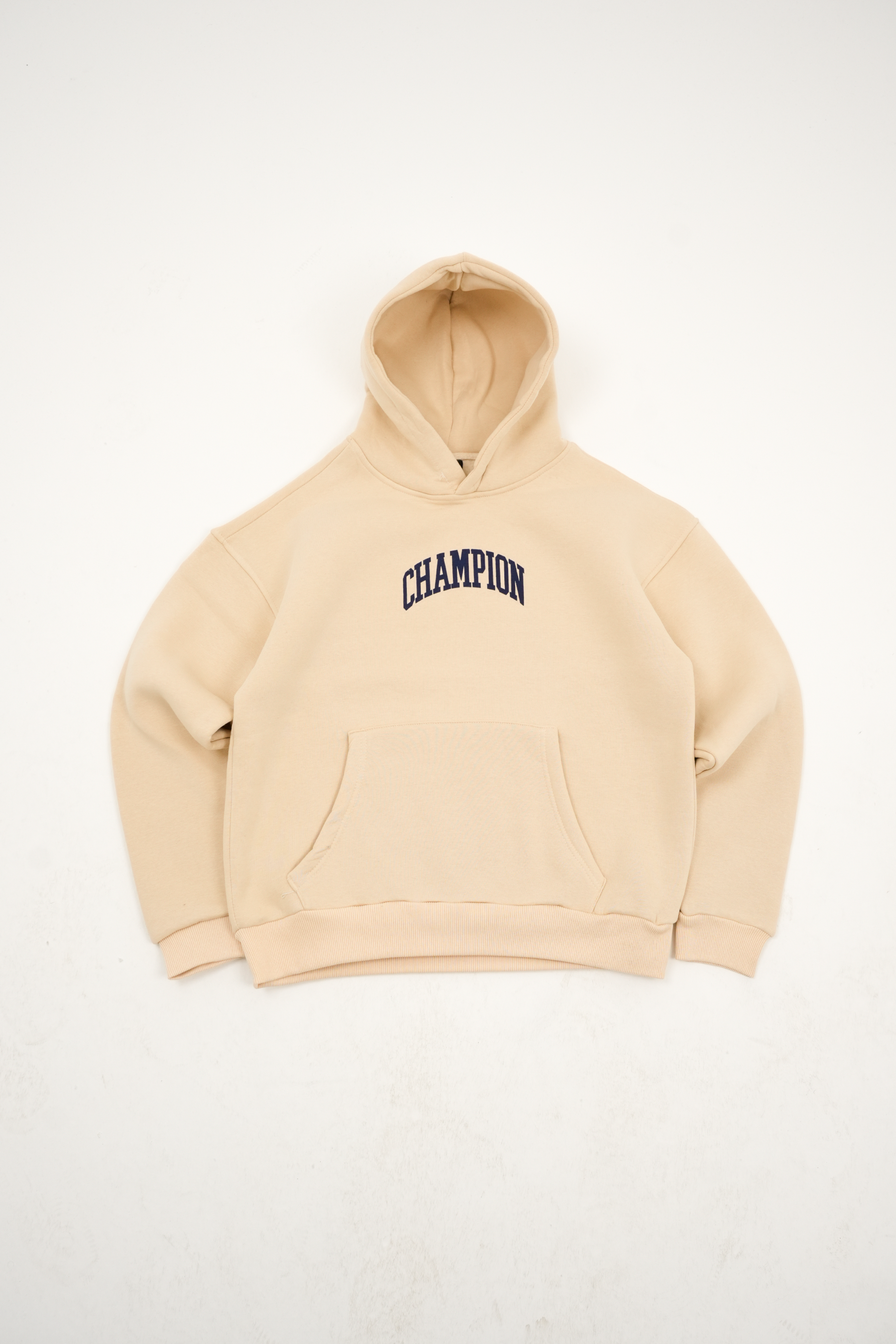 Champion Backprint Hoodie - Krem
