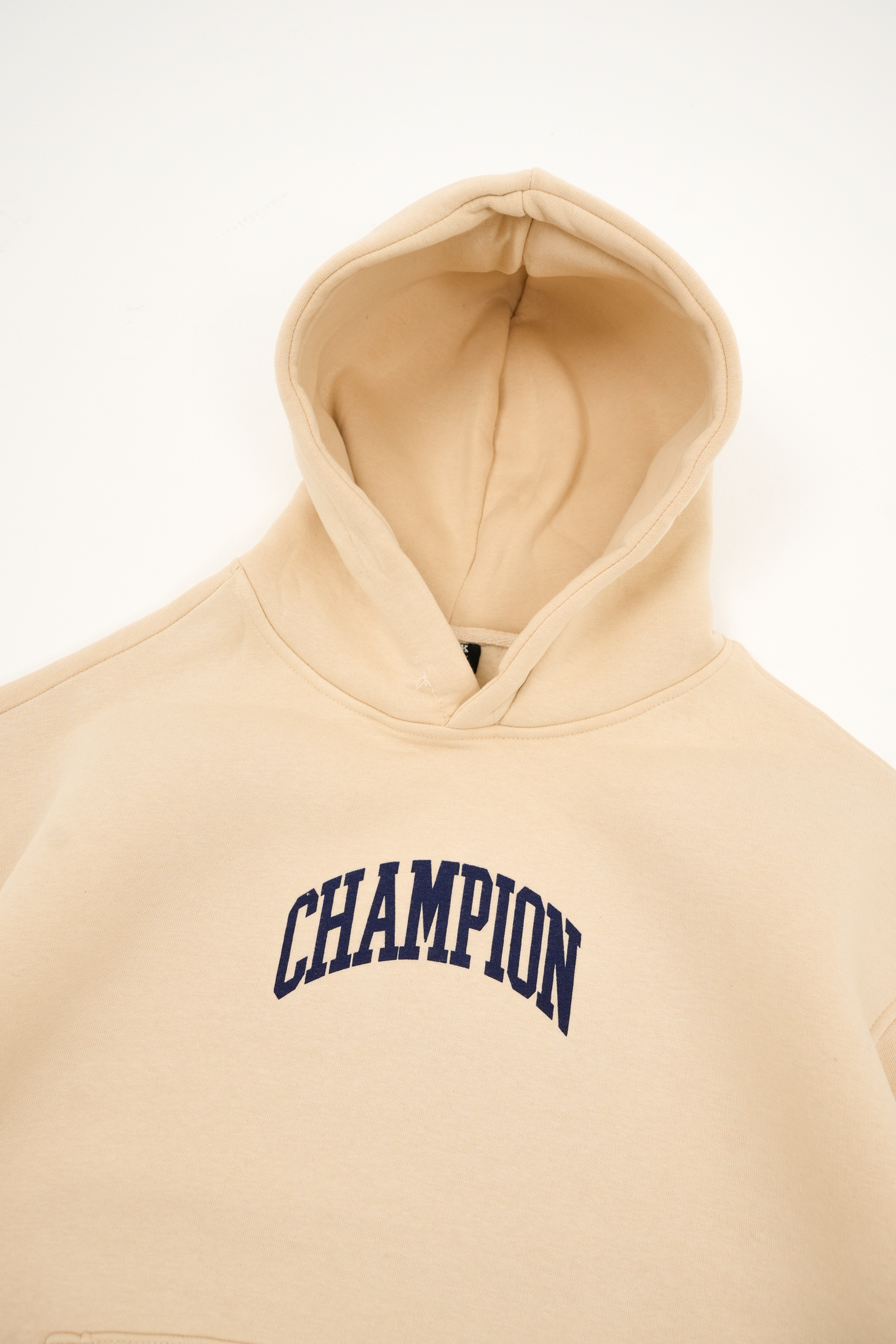 Champion Backprint Hoodie - Krem