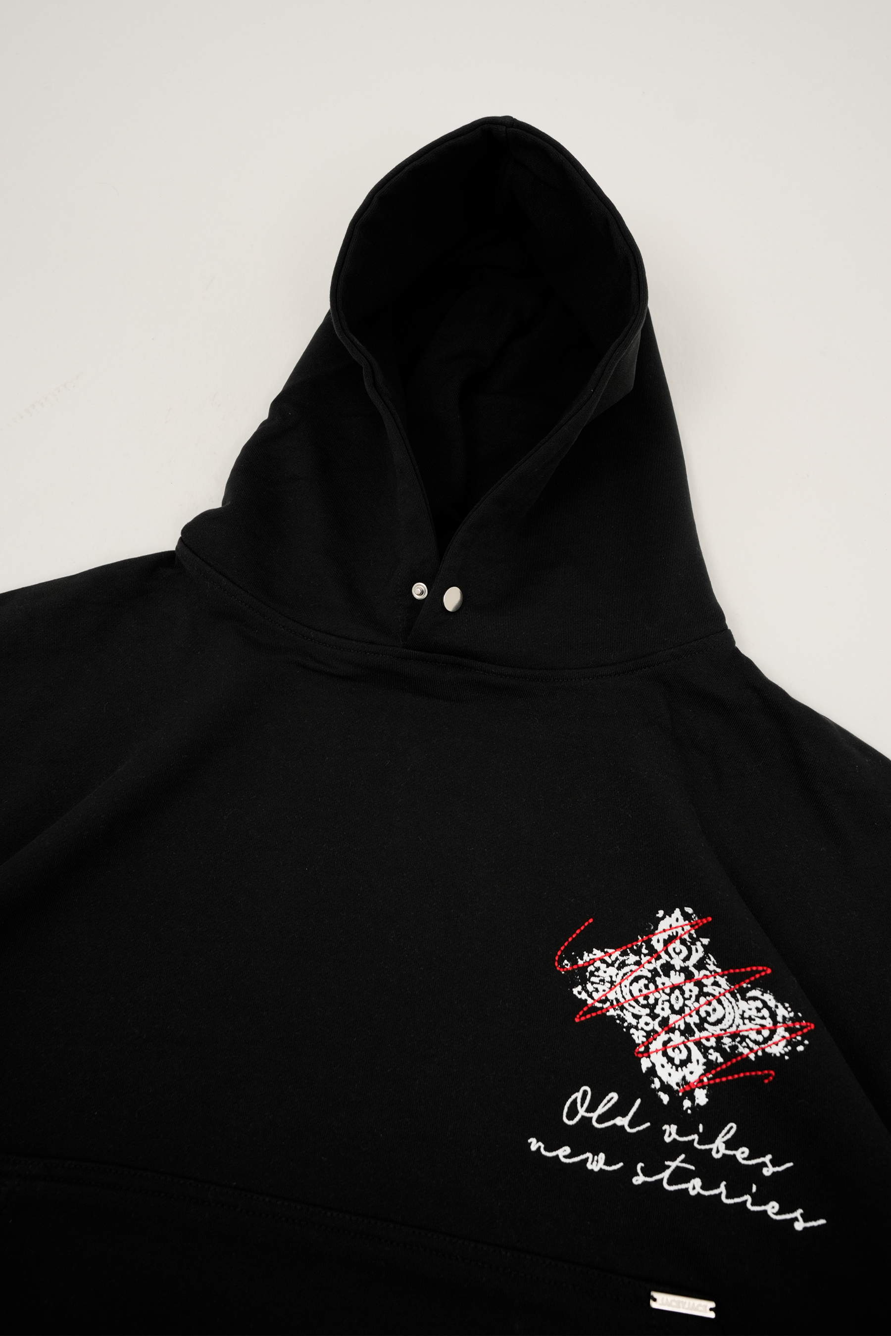 Oldvibes Backprint Oversize Hoodie - Siyah