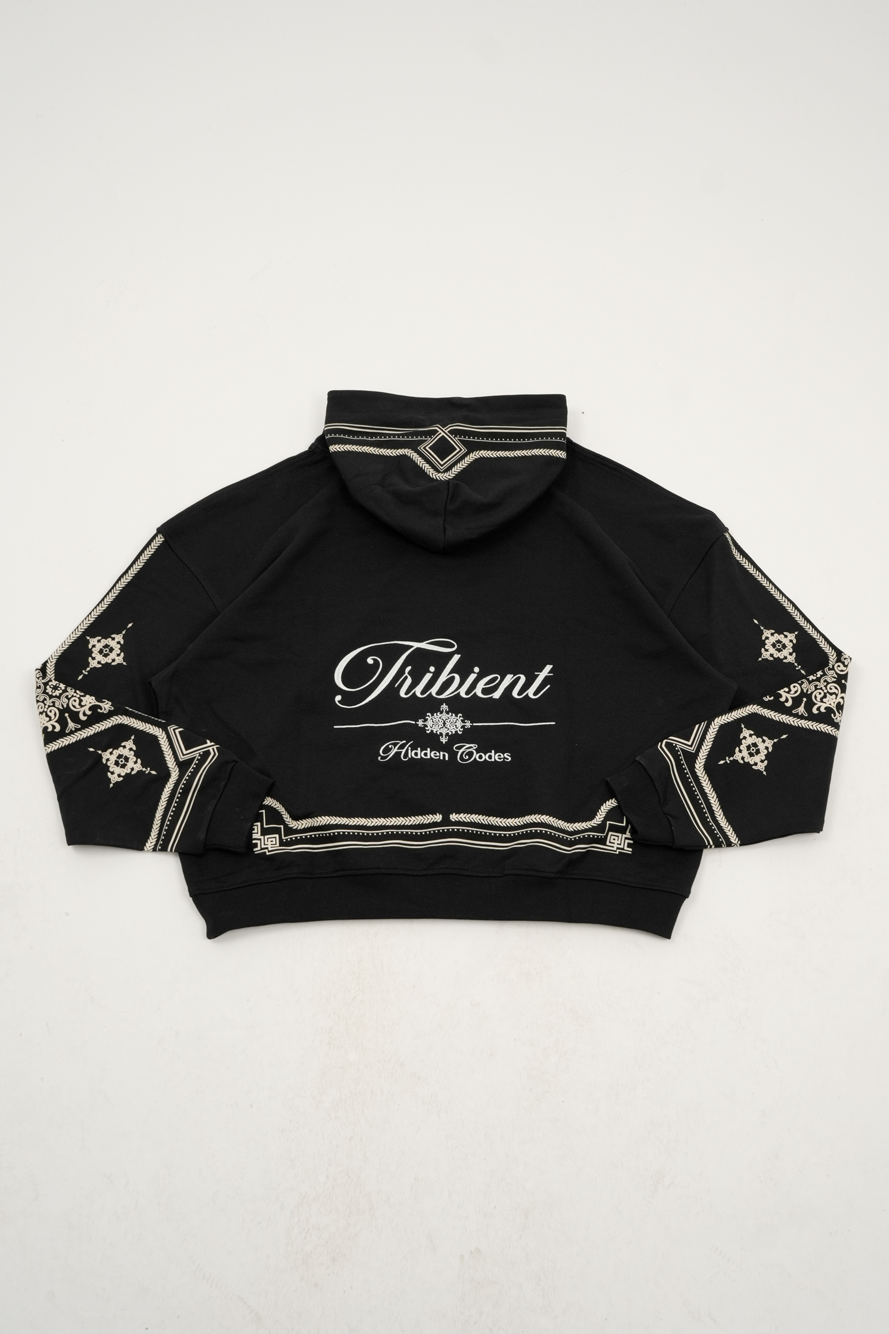 Desenli Premium Oversize Hoodie - Black