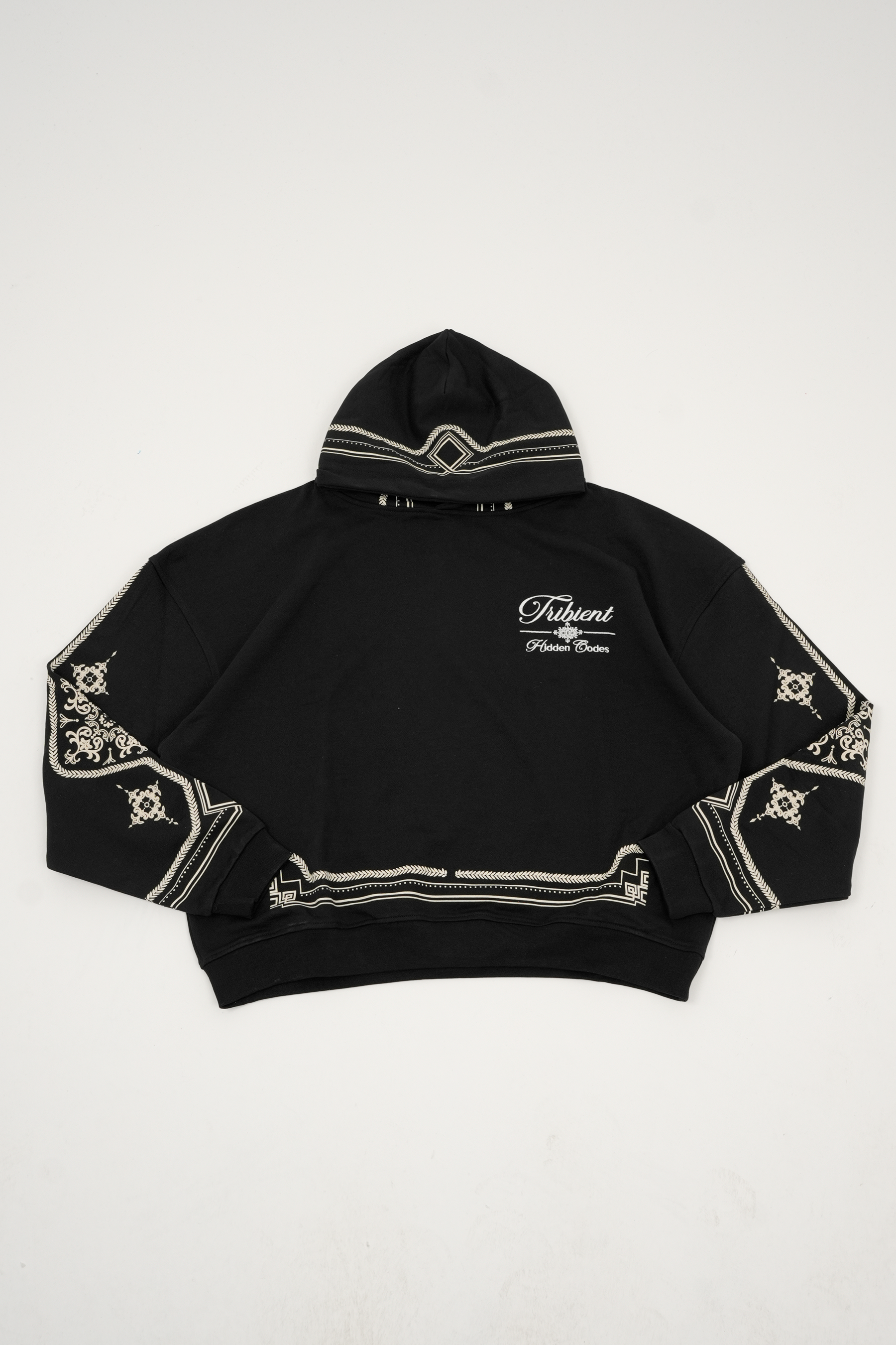 Desenli Premium Oversize Hoodie - Black