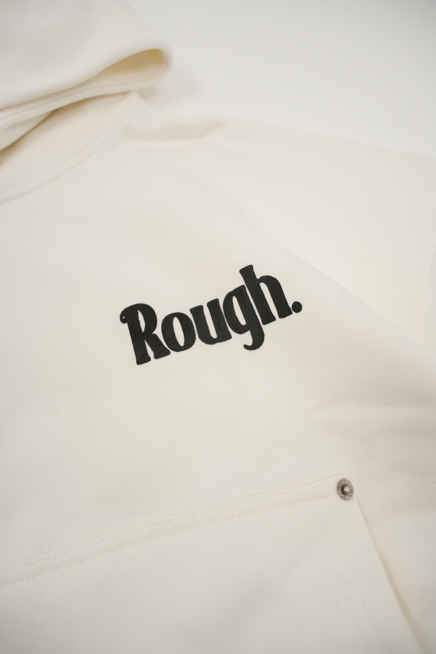 Rough Kapüşonlu Fermuarlı Ceket