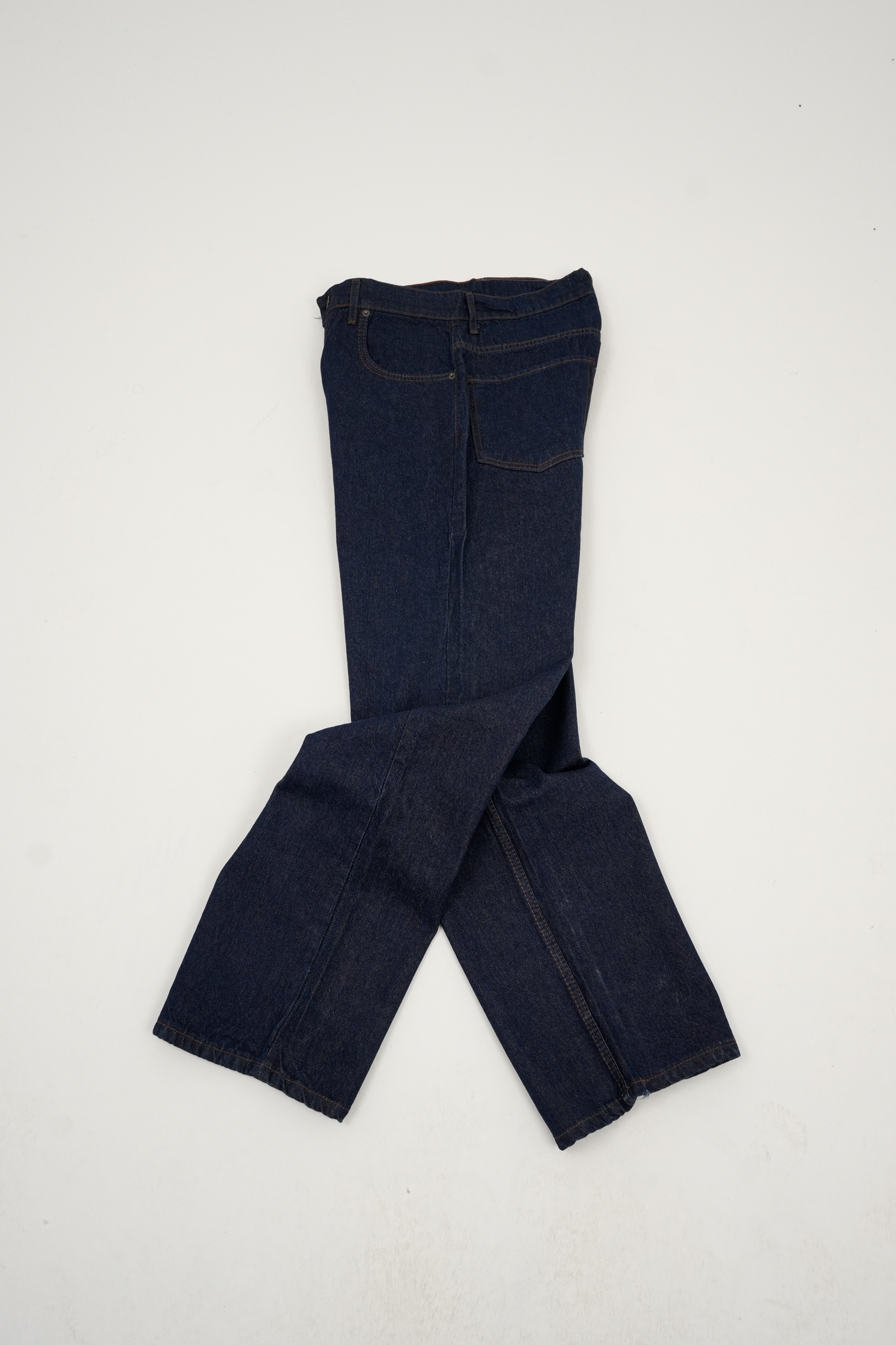 Dikiş Detaylı Lacivert Basic Kot Pantolon