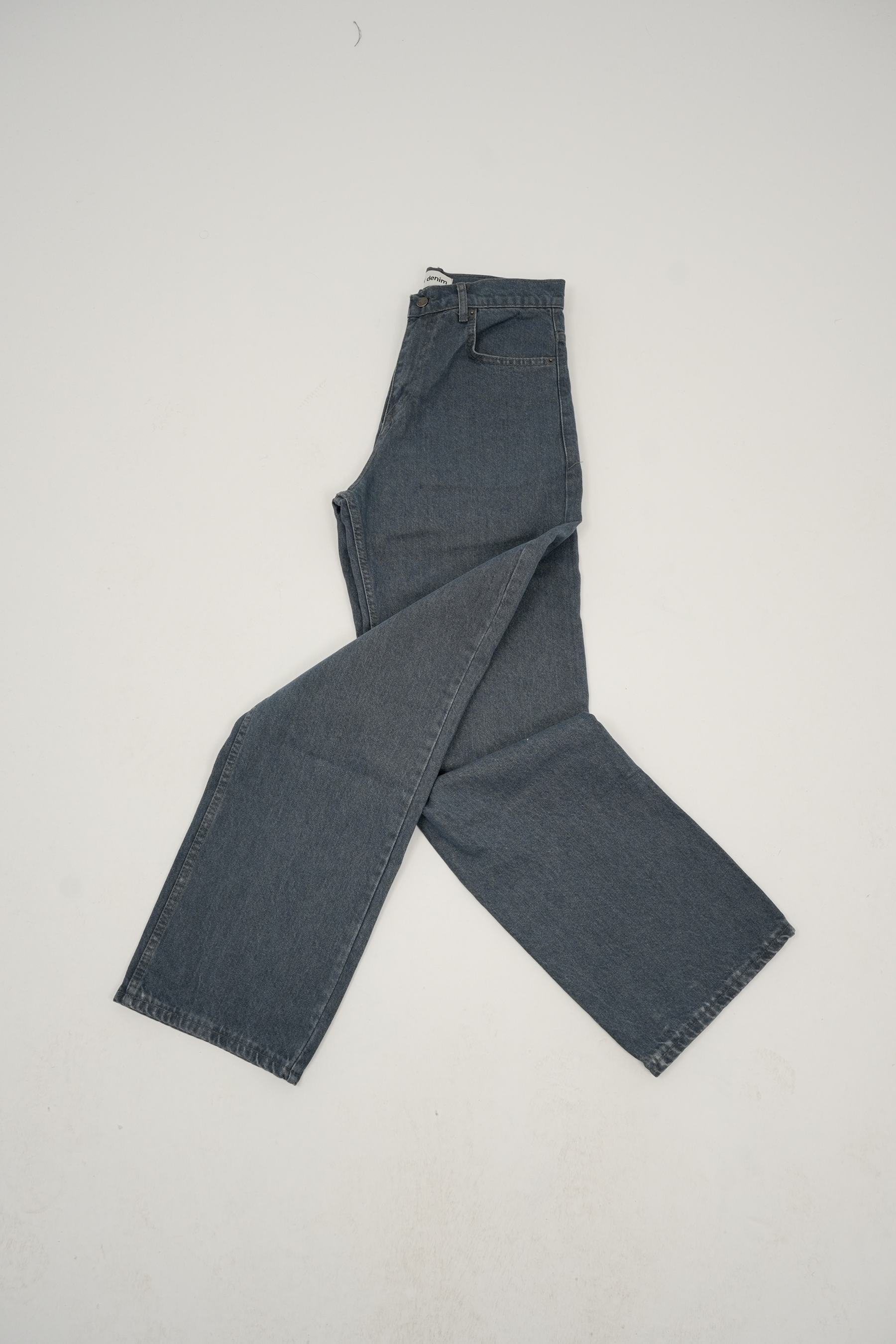 Basic Gri Taneli Kot Pantolon