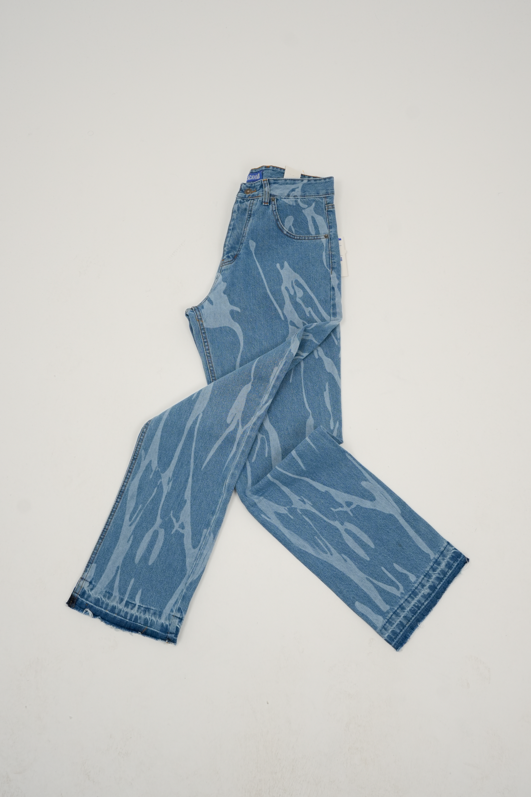 Mavi Desenli Kot Pantolon