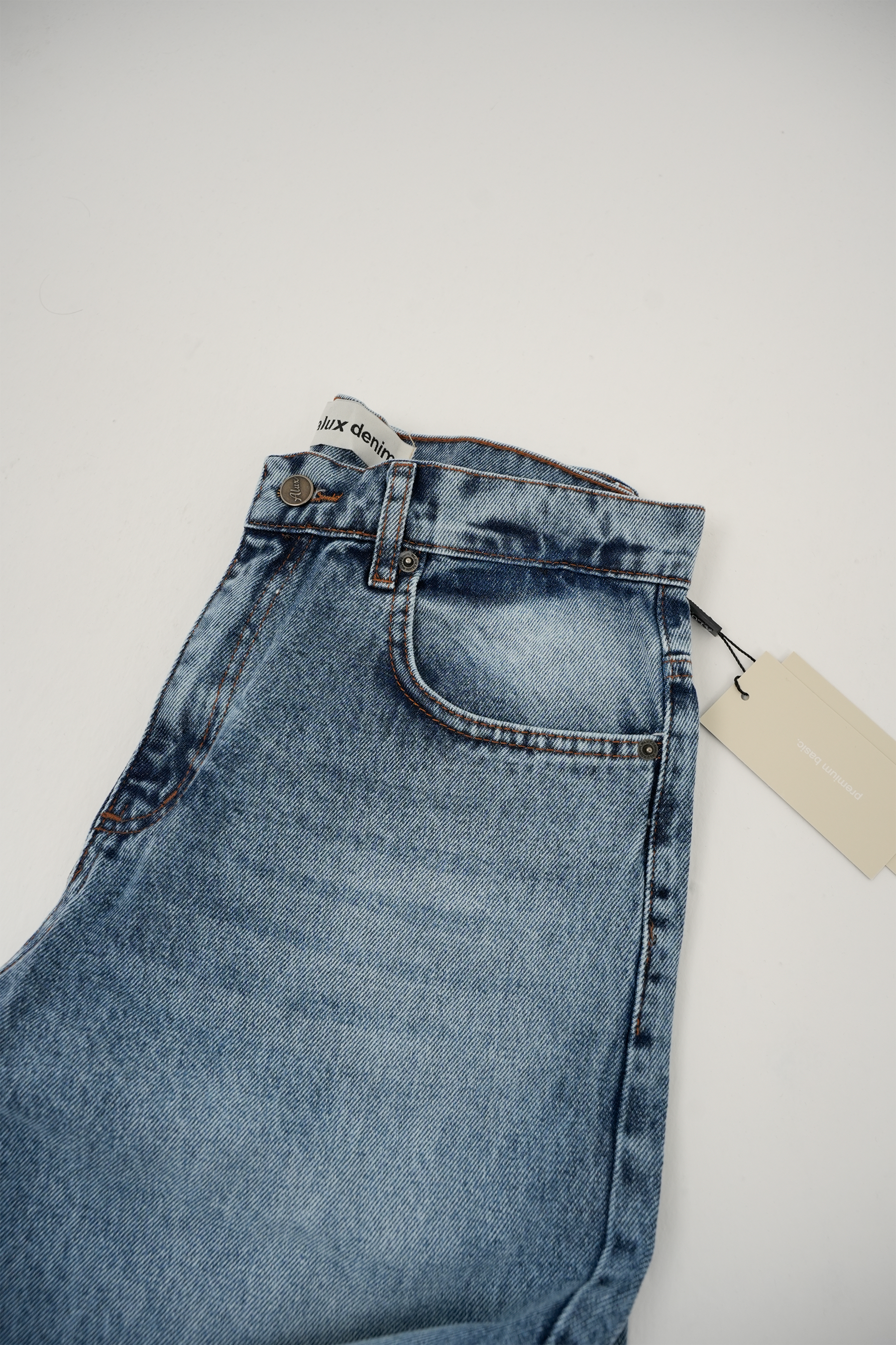 Yıkamalı Mavi Kot Pantolon