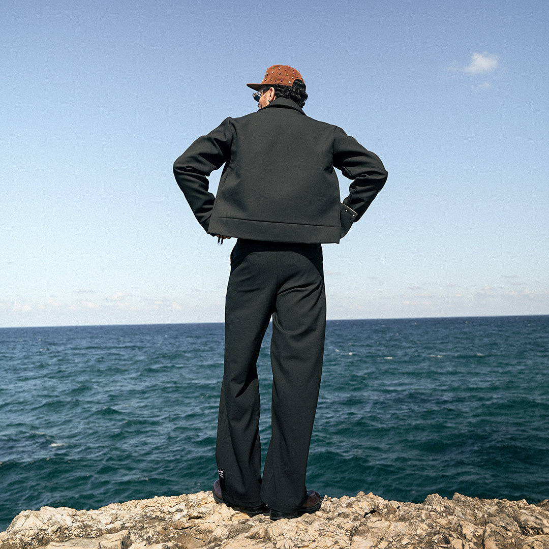 ZULA BLACK CANVAS TROUSERS