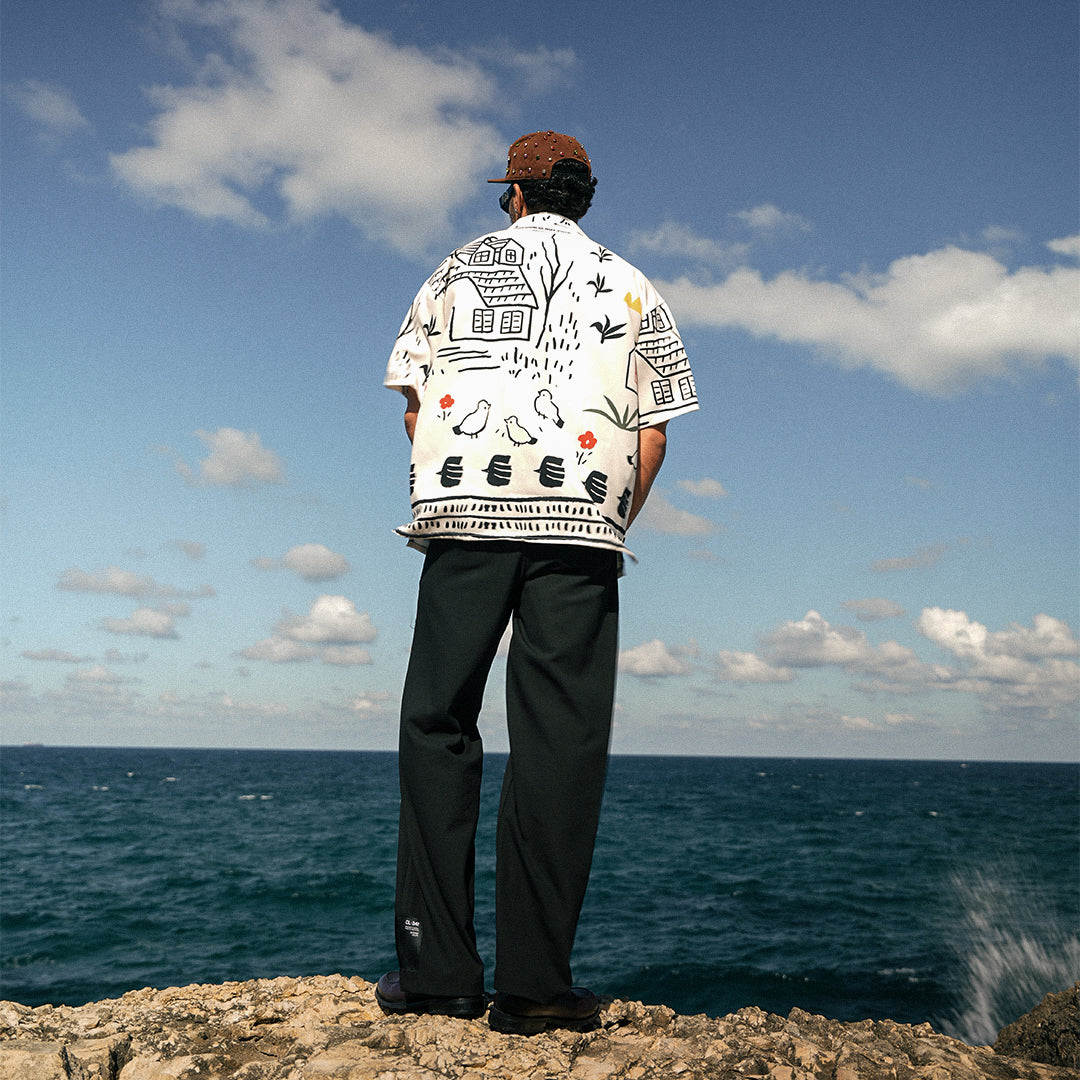 Giz Pattern Oversize Shirt - GG02