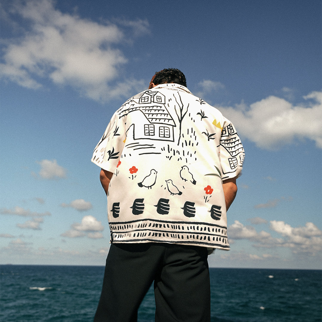 Giz Pattern Oversize Shirt - GG02