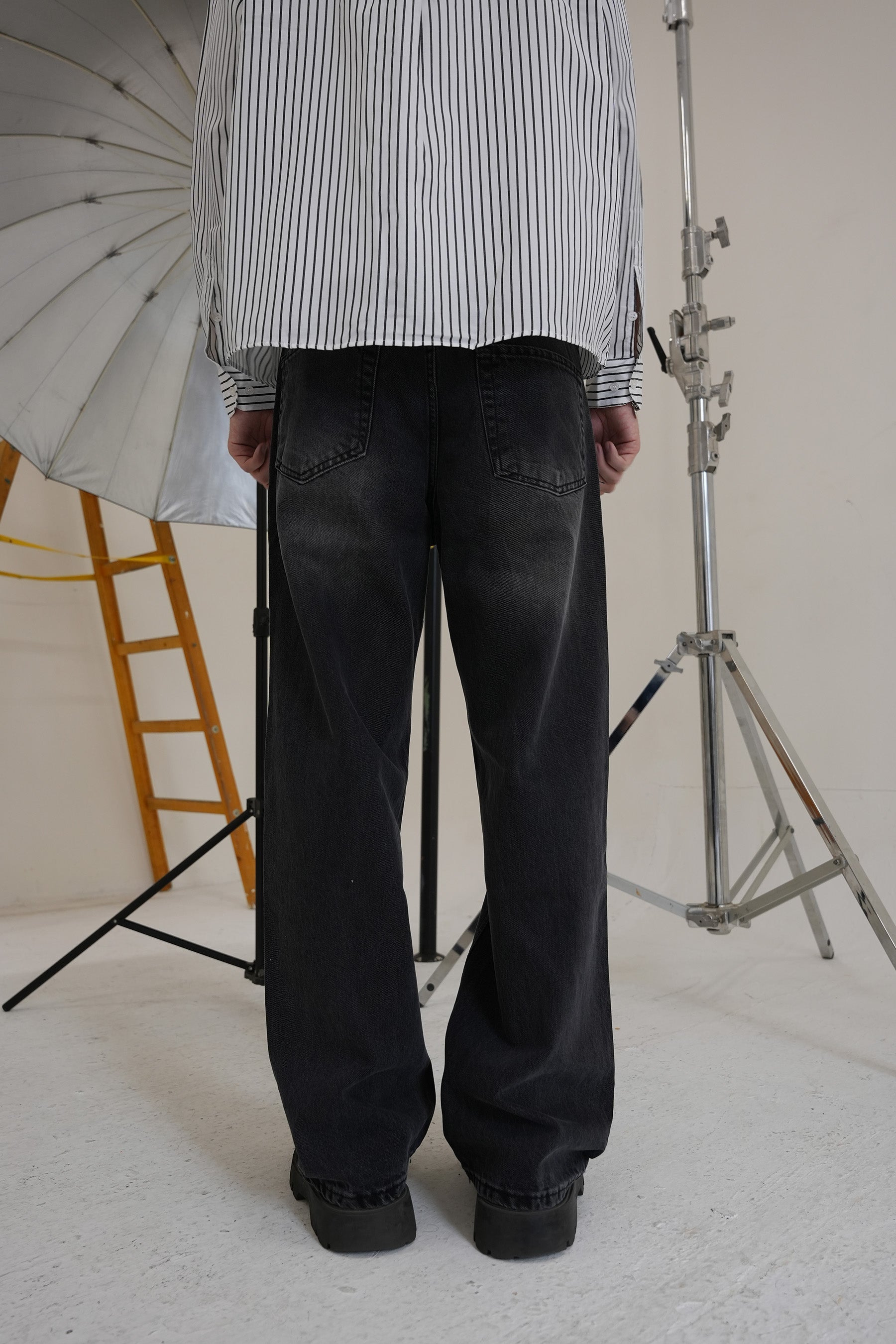 Siyah Eskitmeli Kot Pantolon - Giz Denim #003