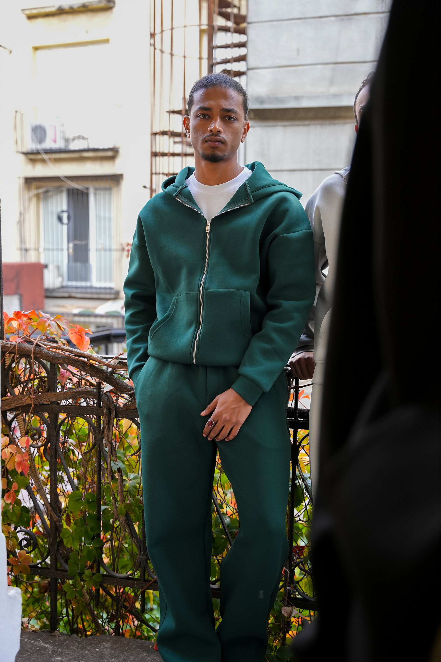 SCUBA HOODED ZIP JACKET - EMERALD GREEN