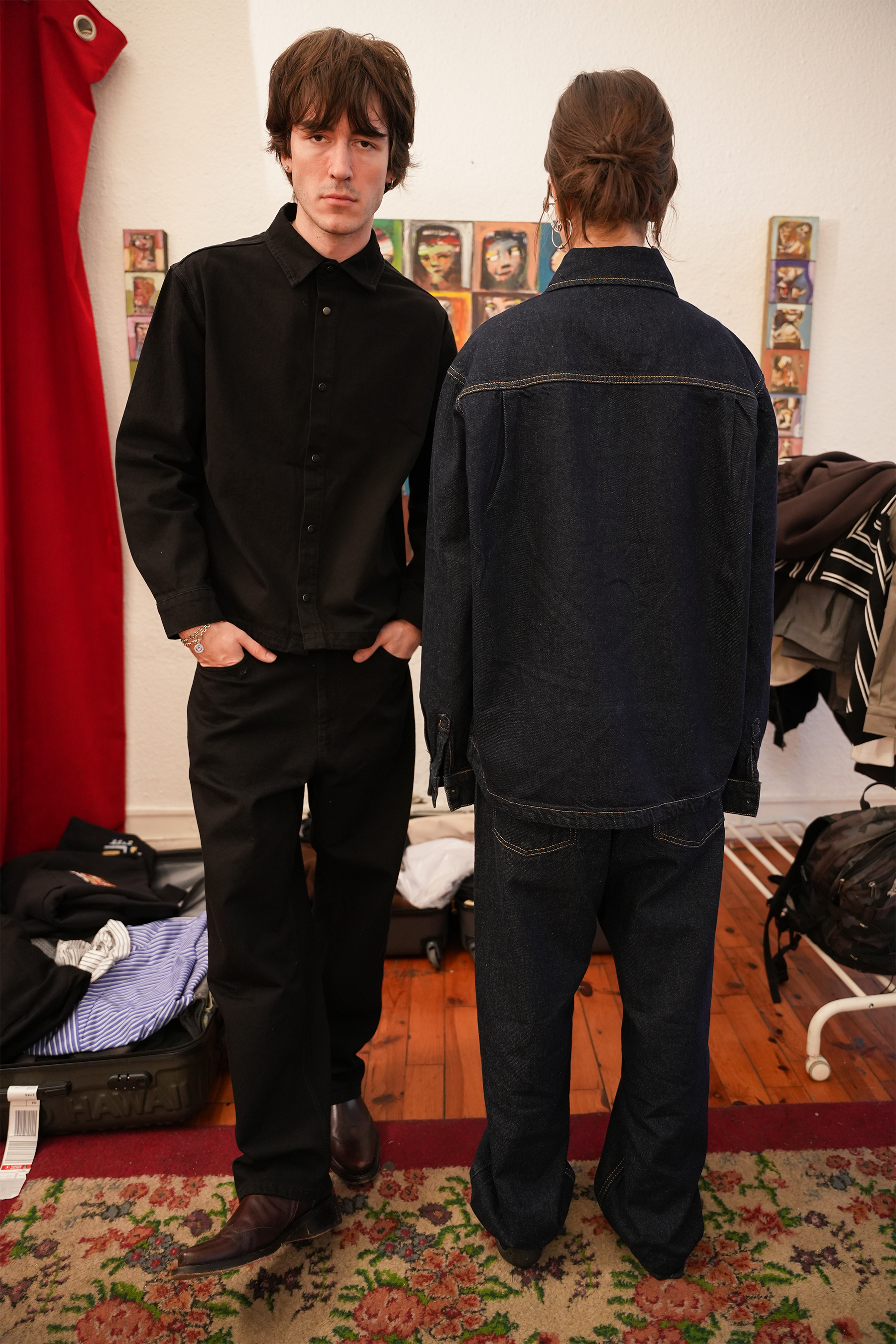 Giz Black Denim Pant