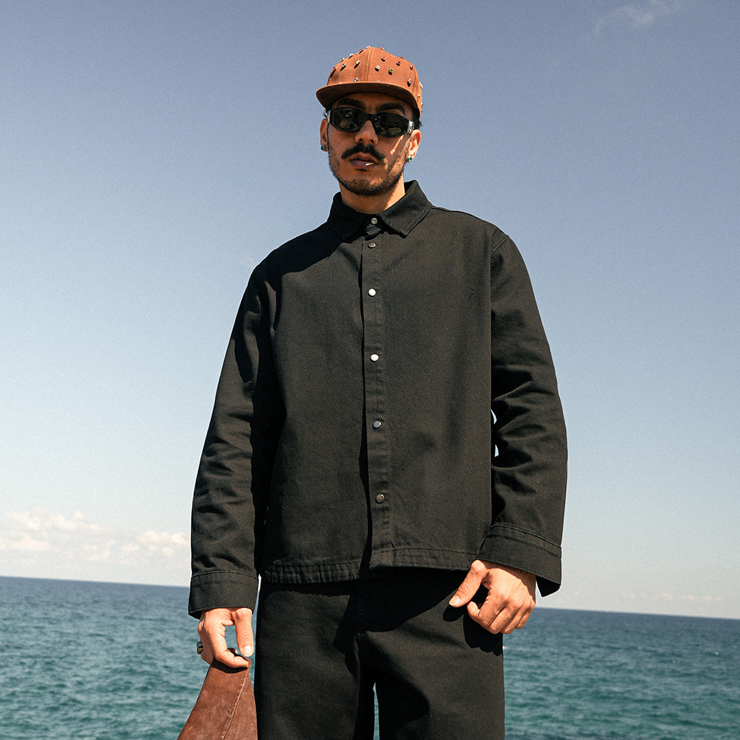 Giz All Black Denim Jacket - GJ-06