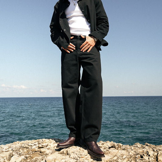 Giz All Black Baggy Jean- GJ05