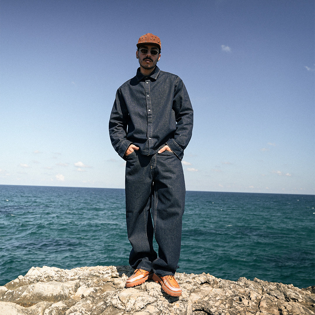 Giz Dark Indigo Baggy Jean- GJ03