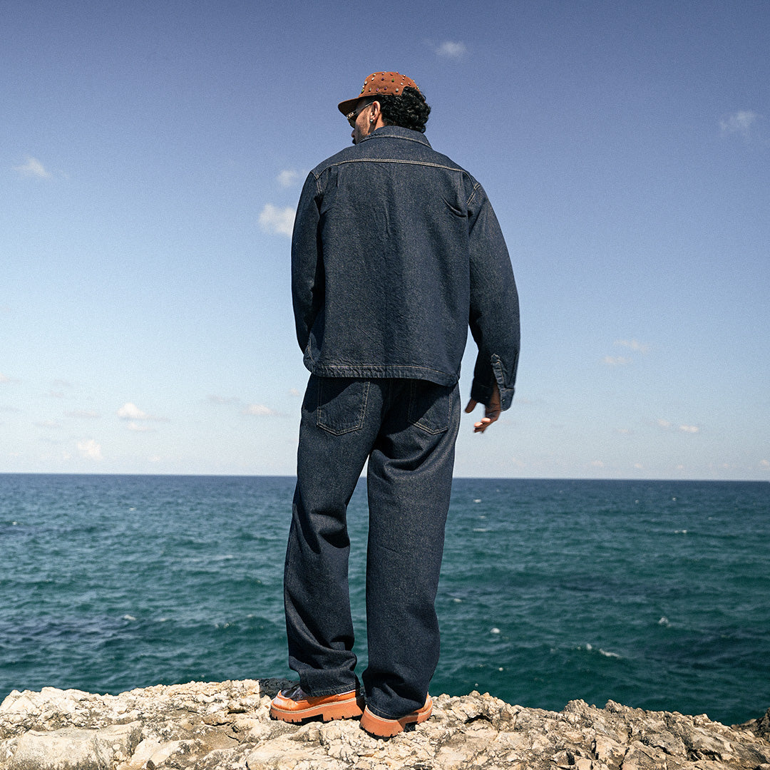 Giz Dark Indigo Baggy Jean- GJ03