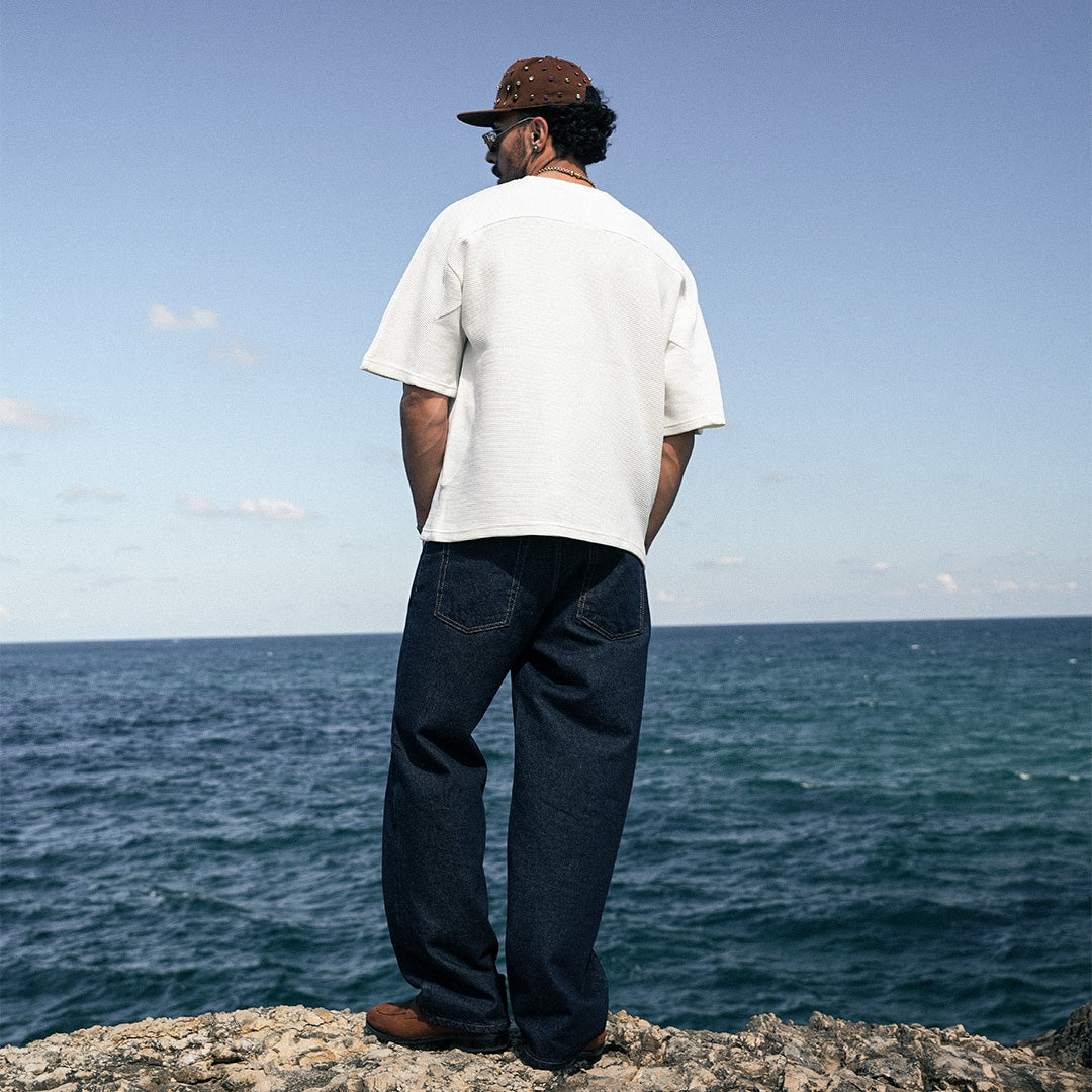 Off White Waffle T-Shirt - GWT-04