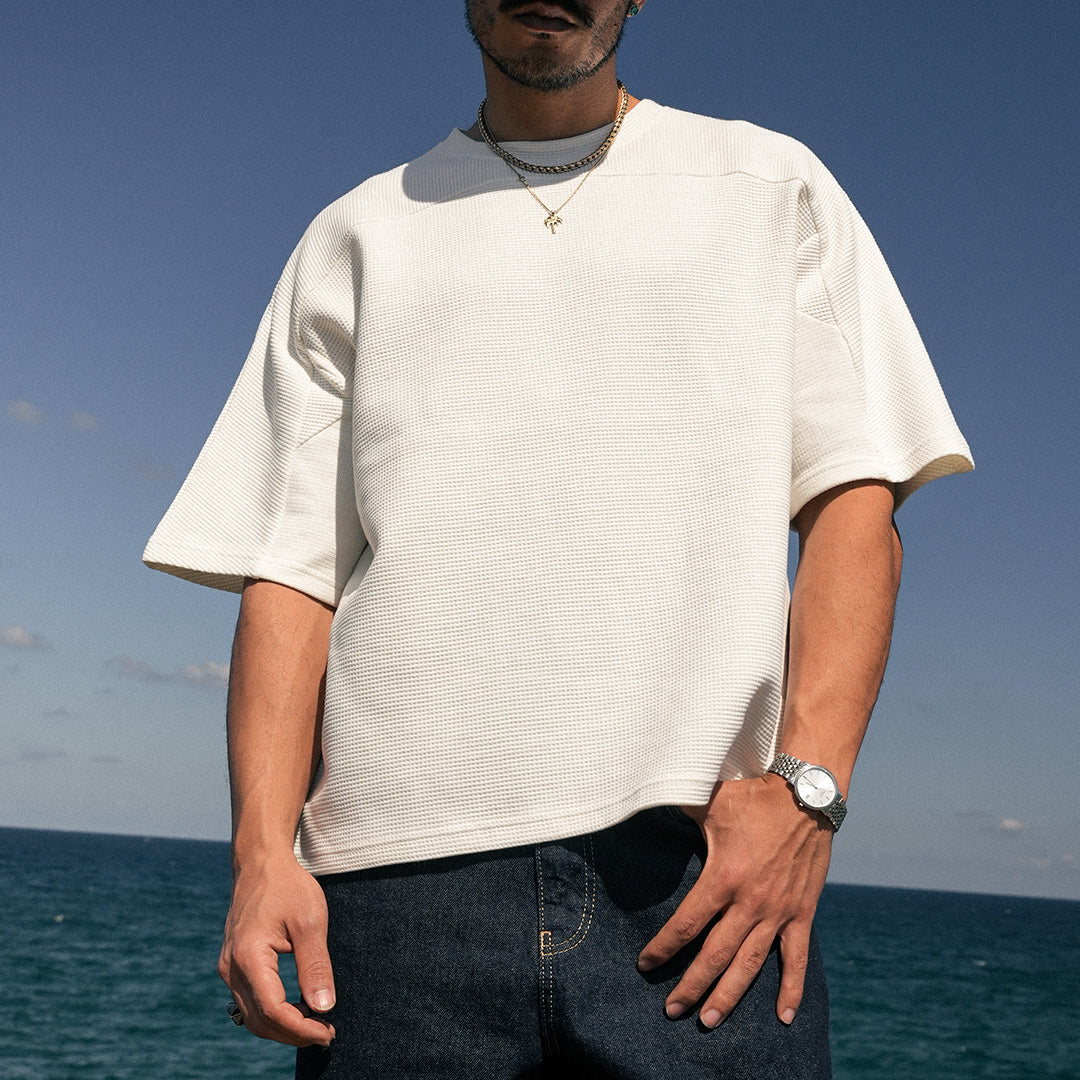 Off White Waffle T-Shirt - GWT-04