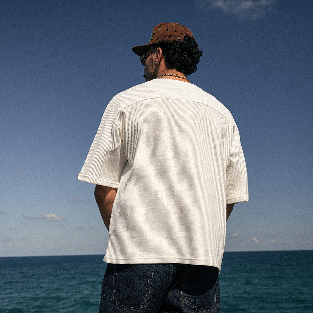 Off White Waffle T-Shirt - GWT-04