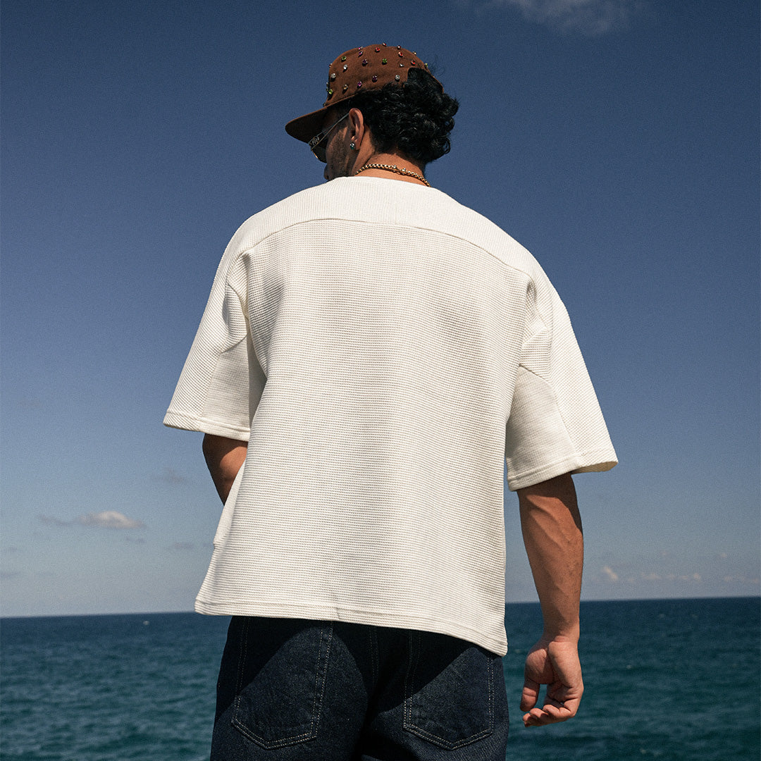 Off White Waffle T-Shirt - GWT-04