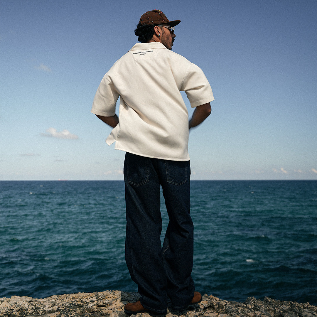 Giz Pattern Oversize Shirt - GG01