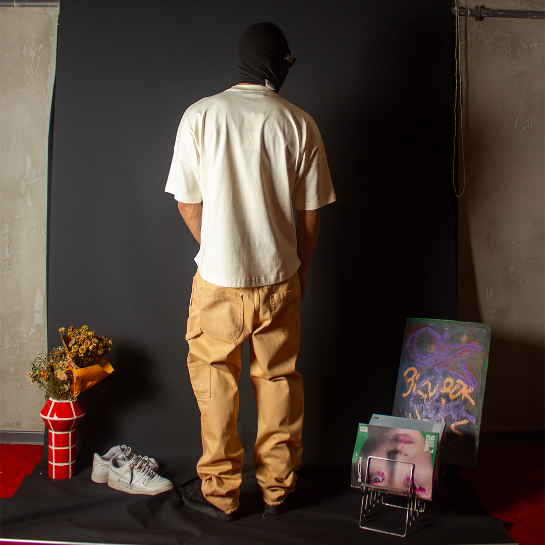 PALM ANGELS TEDDY TEE CREAM