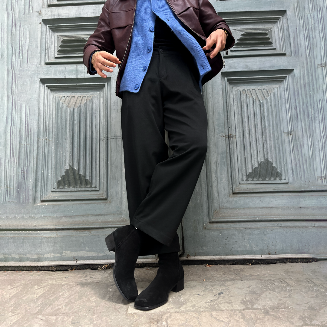 Tokyo Stil Kumaş Pantolon - Siyah