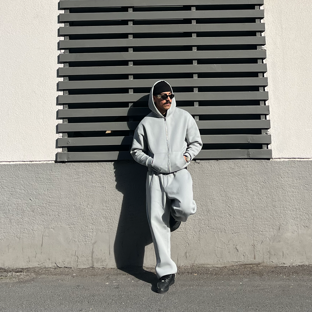 SCUBA HOODED ZIP JACKET - SILVER GREY