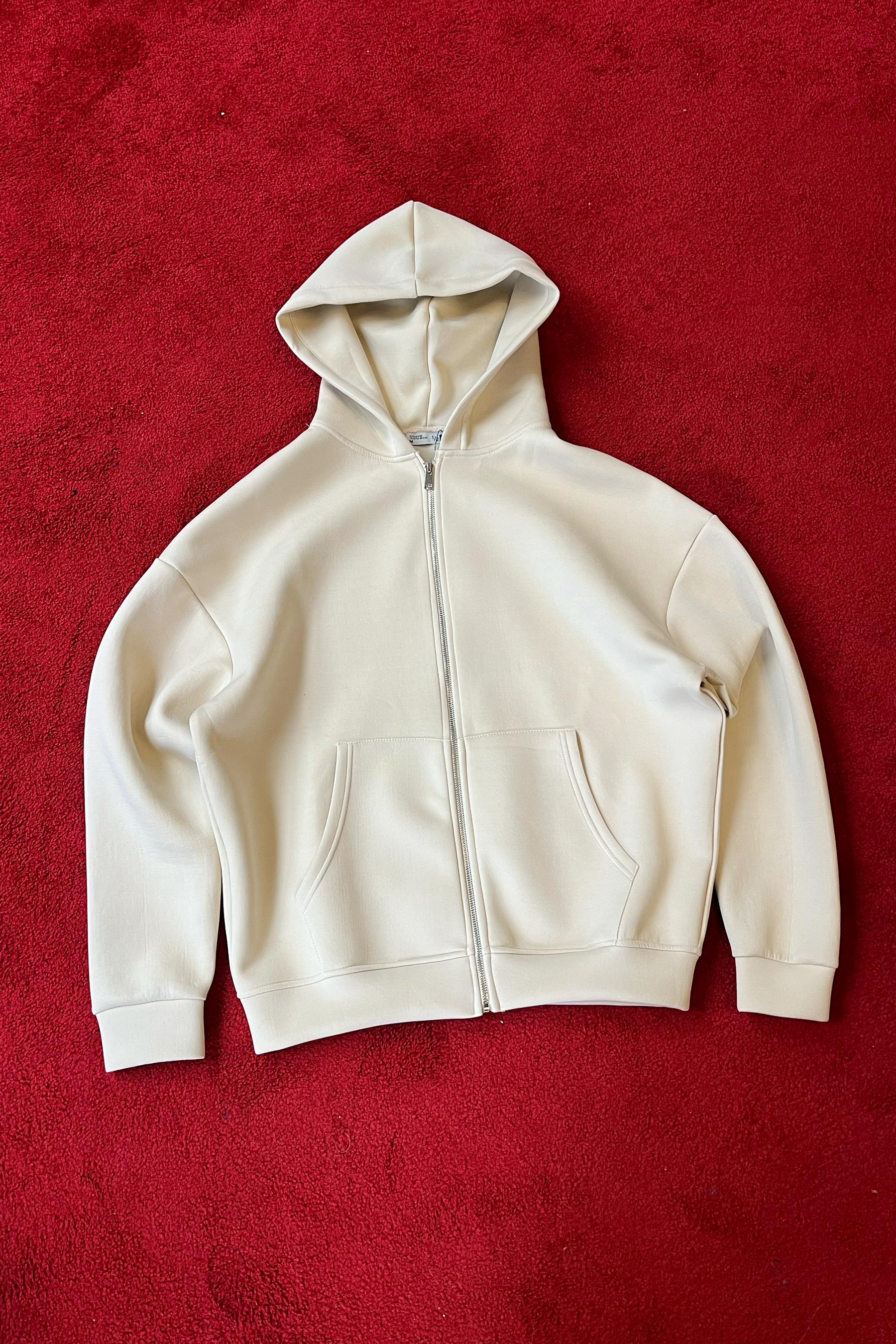 SCUBA HOODED ZIP JACKET - MILKY CREAM