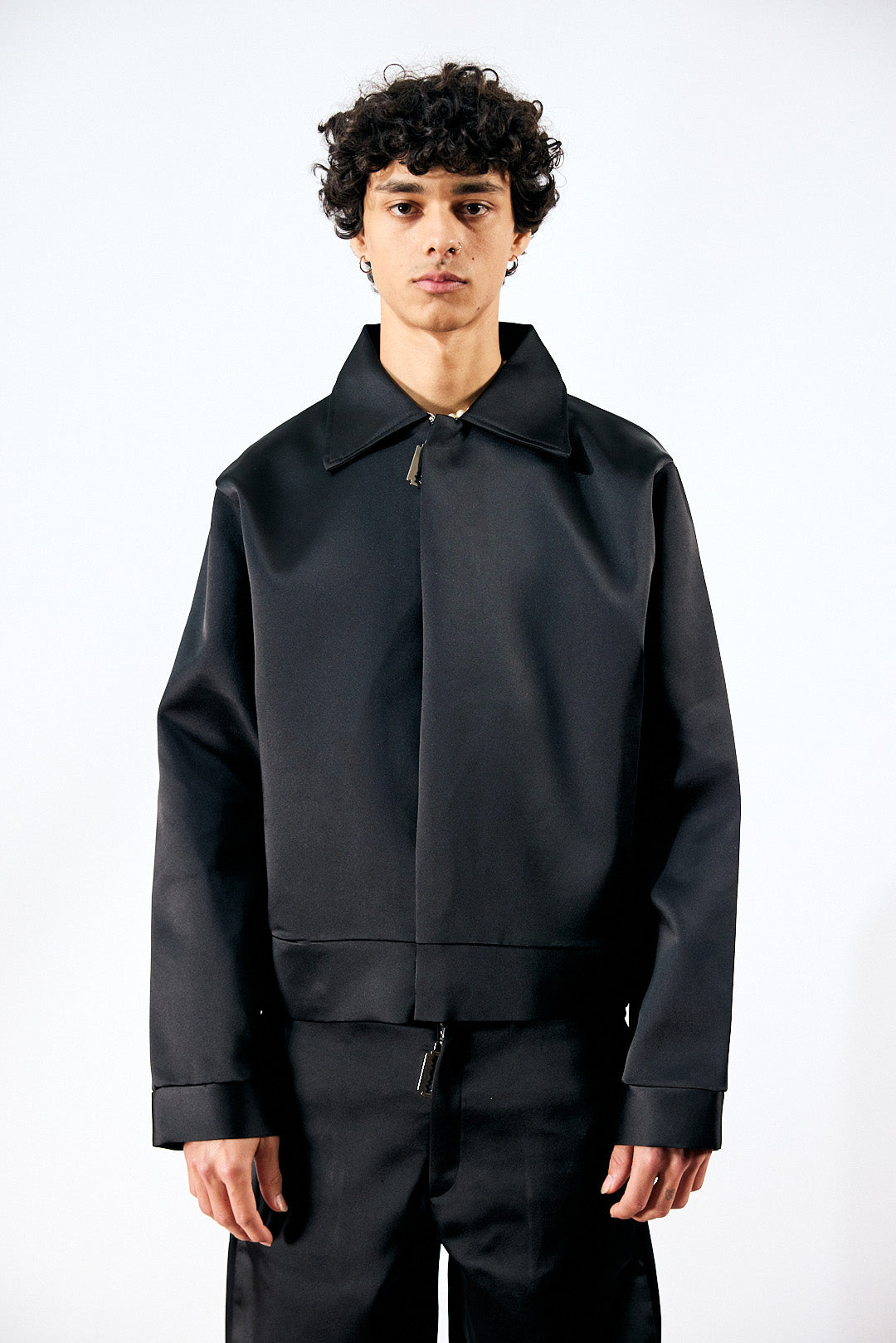 BULLET BLACK SATIN JACKET