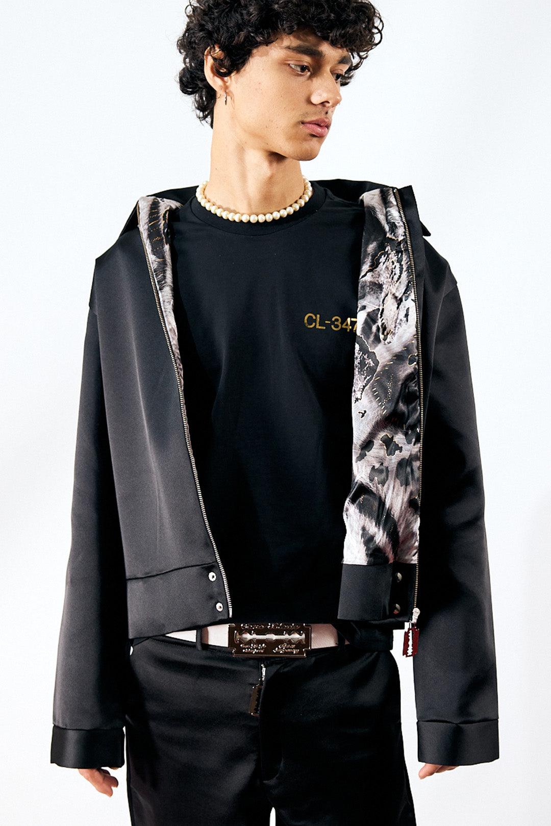 BULLET BLACK SATIN JACKET