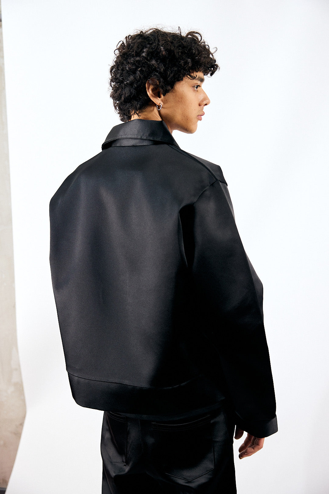 BULLET BLACK SATIN JACKET