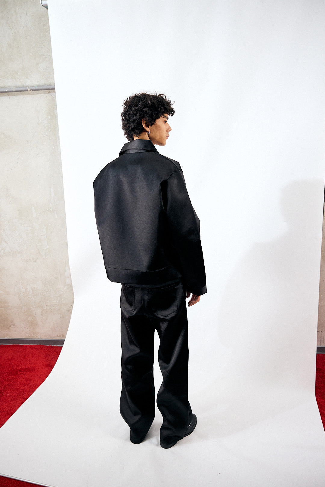 BULLET BLACK SATIN JACKET