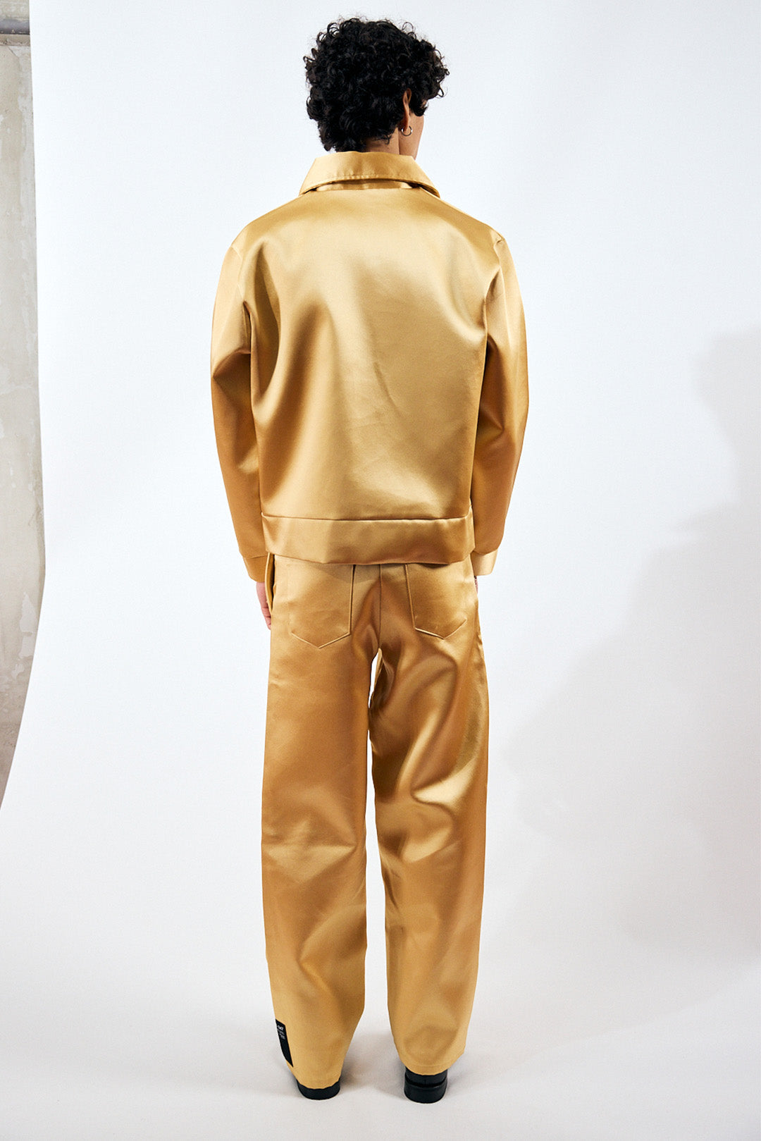 FIKIRTEPE GOLDEN SATIN TROUSERS