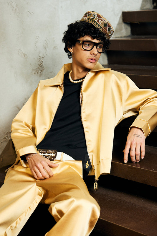 FIKIRTEPE GOLDEN SATIN JACKET