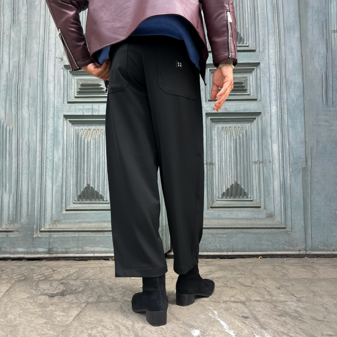 Tokyo Stil Kumaş Pantolon - Siyah
