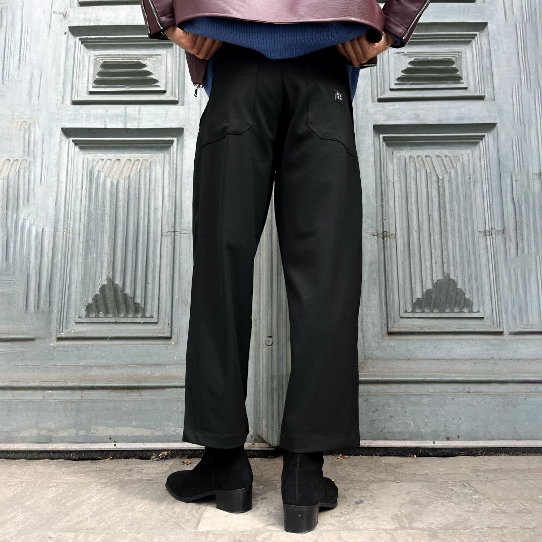 Tokyo Stil Kumaş Pantolon - Siyah